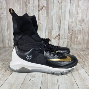 Nike KD8 EXT Basketball Shoes‎ Men's US 8 Black Gold High Top Sneakers